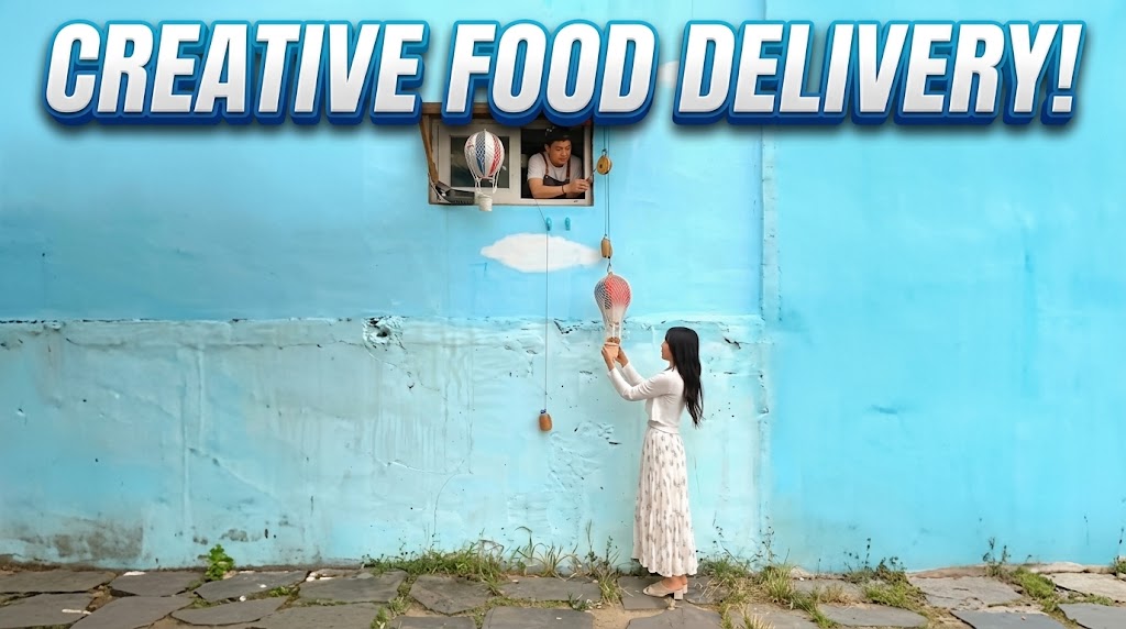 Creative Hot Air Balloon Food Delivery