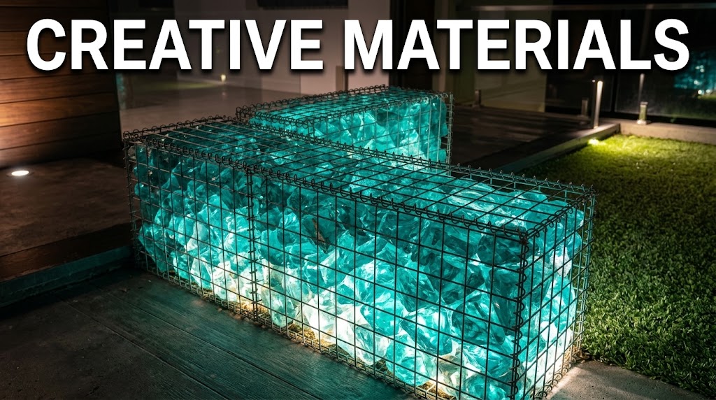 Illuminated Glass Gabions Umobile5G